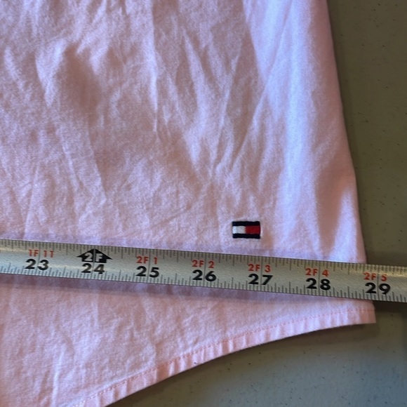 Tommy Hilfiger Women’s 24 Stretch Light Pink Long Sleeve Button Down Shirt - Picture 6 of 7